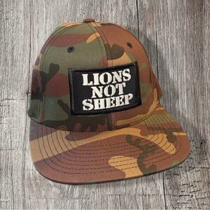 Camouflage Hat “Lions Not Sheep” SnapBack